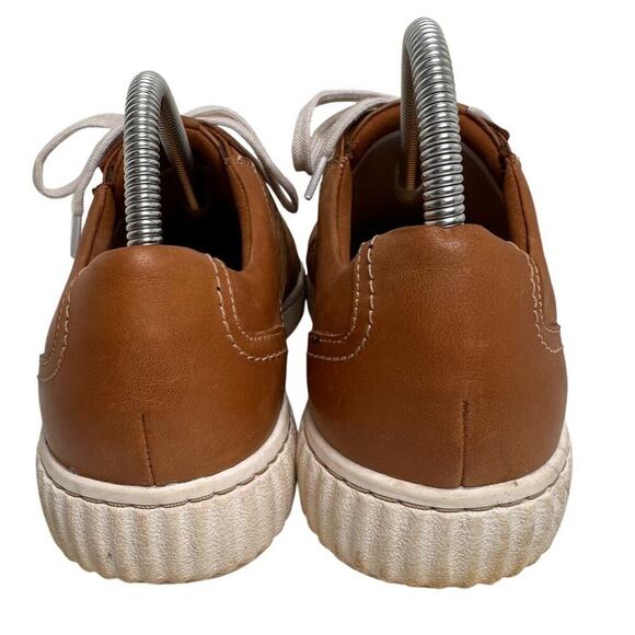 Clarks Collection Caroline Ella Leather Casual Sneakers Sz 10 M Cognac Comfort - Picture 7 of 16
